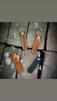 Image 1 of Leather Banner Keychain- small 