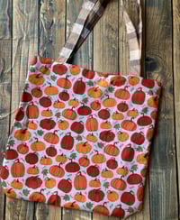 Image 2 of pumpkin patch tote bag