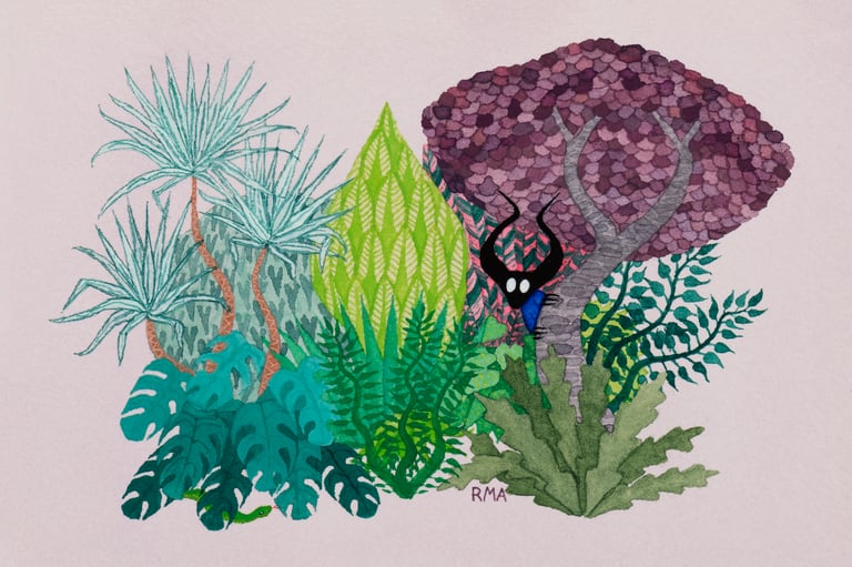 Jungle 3 Framed Original Watercolor Image 2