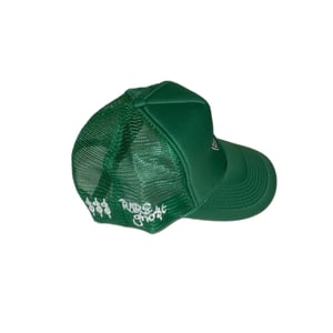 Image of Ghost Trucker Hat in Forest Green