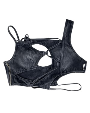 Image of K16CH1 - Asymmetrical Denim Vest