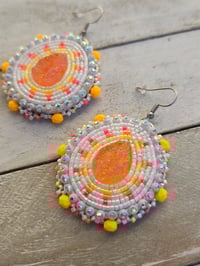 Image 1 of Neon Sunburst earrings 