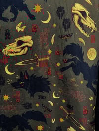 Image 3 of WOLVES AND THINGS FLEECE SHERPA SOFT BLANKET