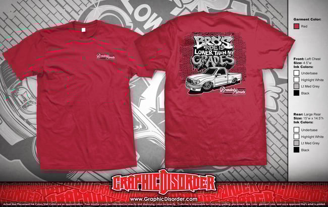 RED Youth Size - Bros Ride