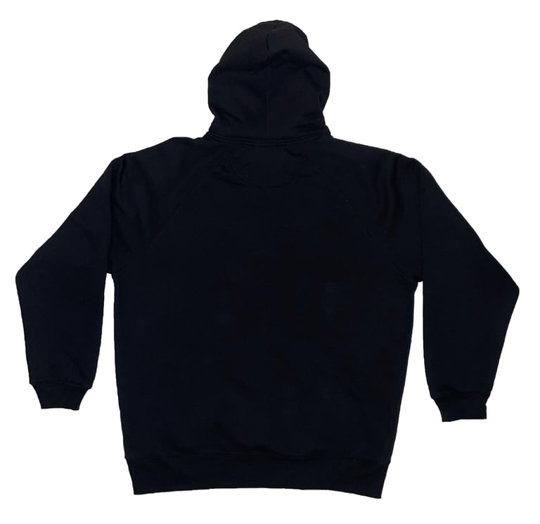 Black LV Faux Fur Hoodie Image 2