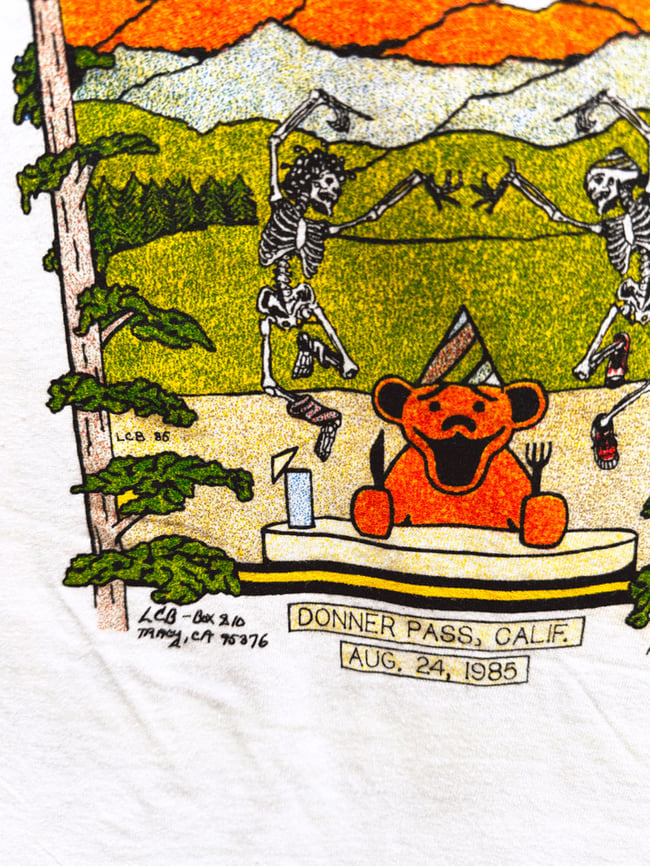 Grateful Dead 1985 ‘Donner Pass / Greek Theatre’ Lot T-Shirt - Fits M/SM (Never Worn)