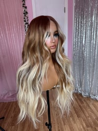 Image 2 of Auburn blonde curtain bangs 