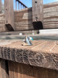 Image 4 of Turquoise “Armor” Ring size 8.5 sterling .925