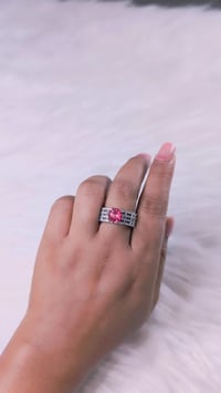 Image 6 of ADR4507_ Real Diamond Ring Look Alike American Diamond Adjustable Ring