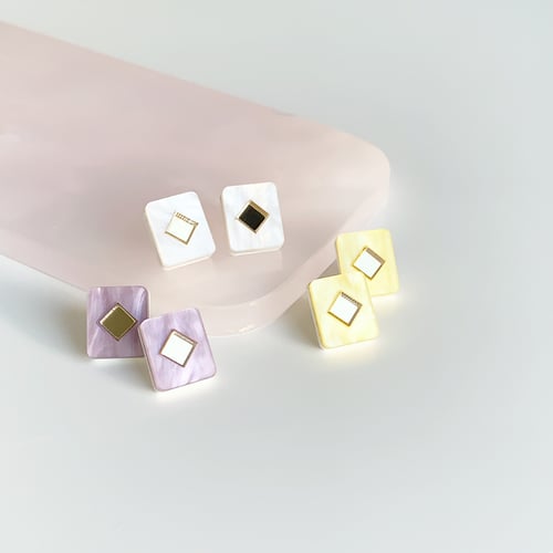 Image of Diamond Tile Studs