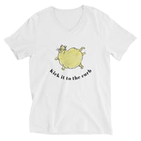Image 1 of Fat Cat shirt: Kick It v-neck