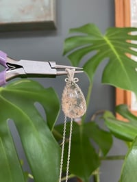 Image 5 of Silver Garden  Quartz Teardrop Crystal Necklace