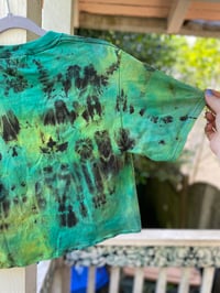 Image 6 of SMALL Live Fast Eat Trash Tie Dye Crop Top Shirt H33