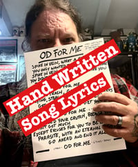 Hand Written Song Lyrics