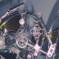 Image 1 of FISHNET asymmetrical earrings