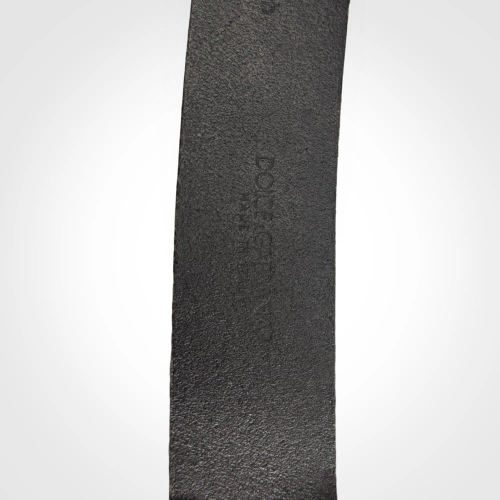 Image of Dolce & Gabbana Leather Plaque Belt