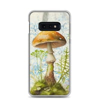 Image 10 of Gorgeous Blue Filigree and Orange Mushroom Fungus Clear Case for Samsung®