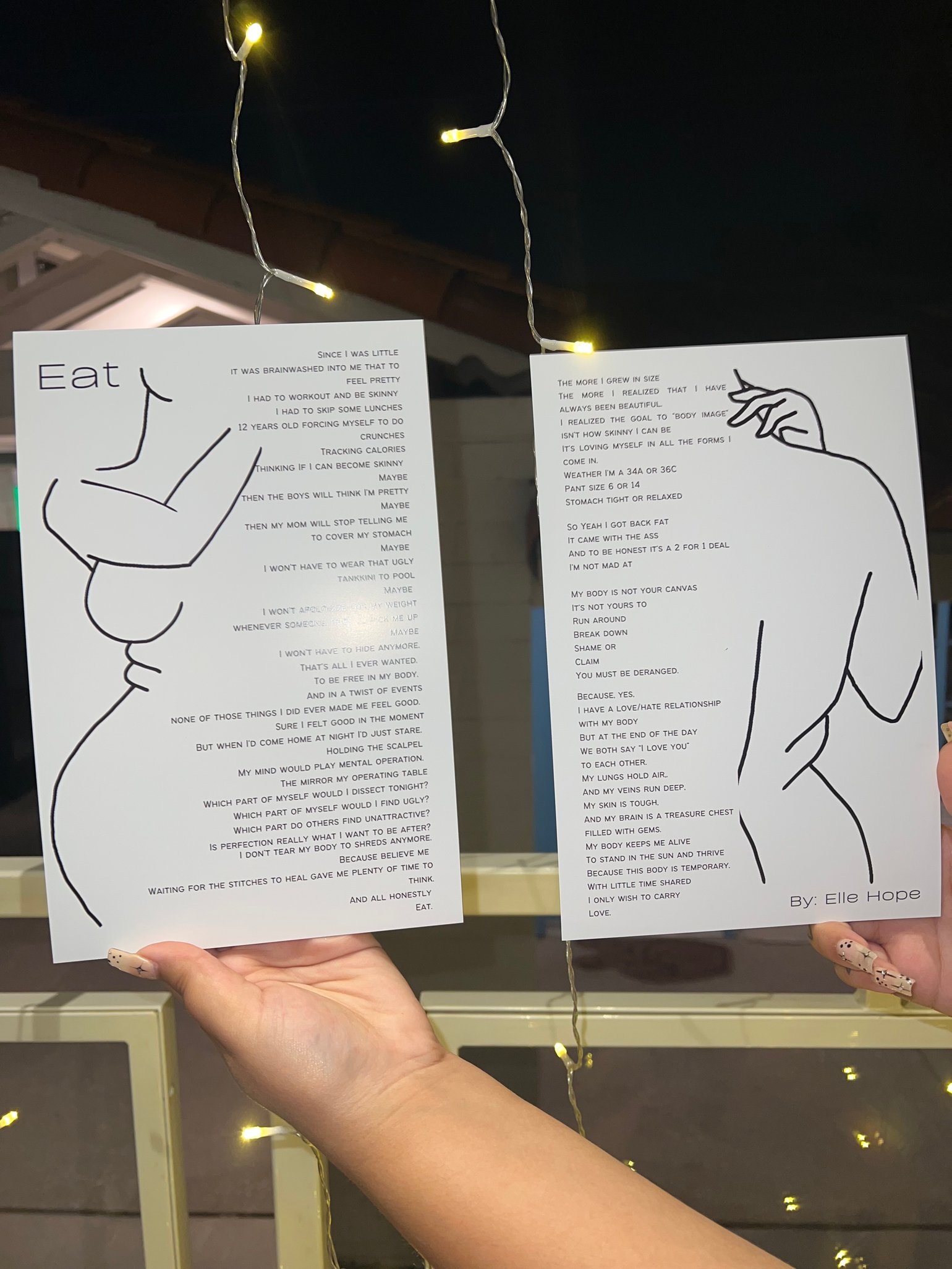 Image of “Eat” by Elle Hope Broadside 