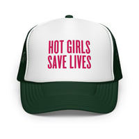 Image 17 of HOT GIRLS SAVE LIVES - THE TWO TONE FOAM TRUCKER HAT IN PINK 