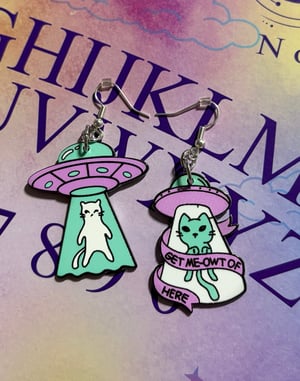 Image of Mix + Match Alien Cat Earrings