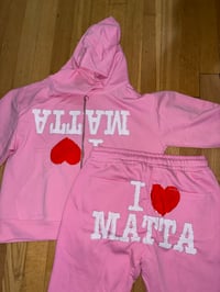 I ❤️MATTA PINK BUSSDOWN ZIPUP TOP & BOTTOM