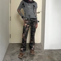 Image 2 of Black Peace Now metallic flare pants