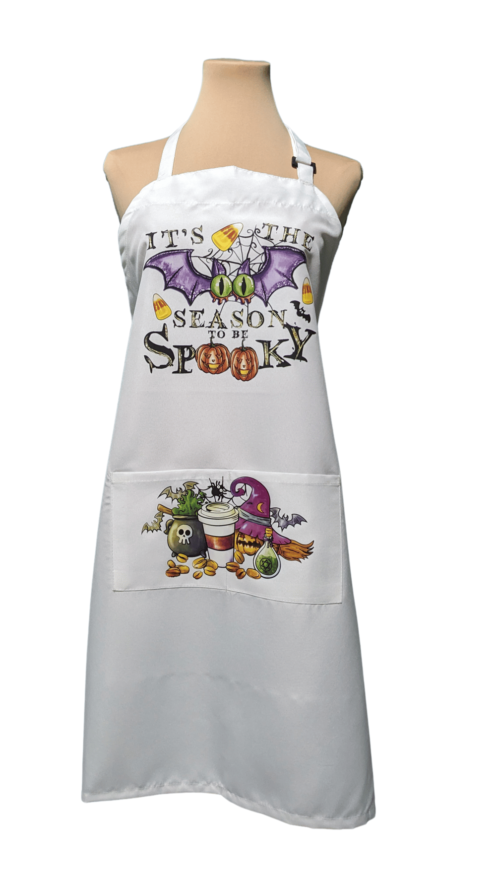 Image of It's the Spooky Season Apron (white)  