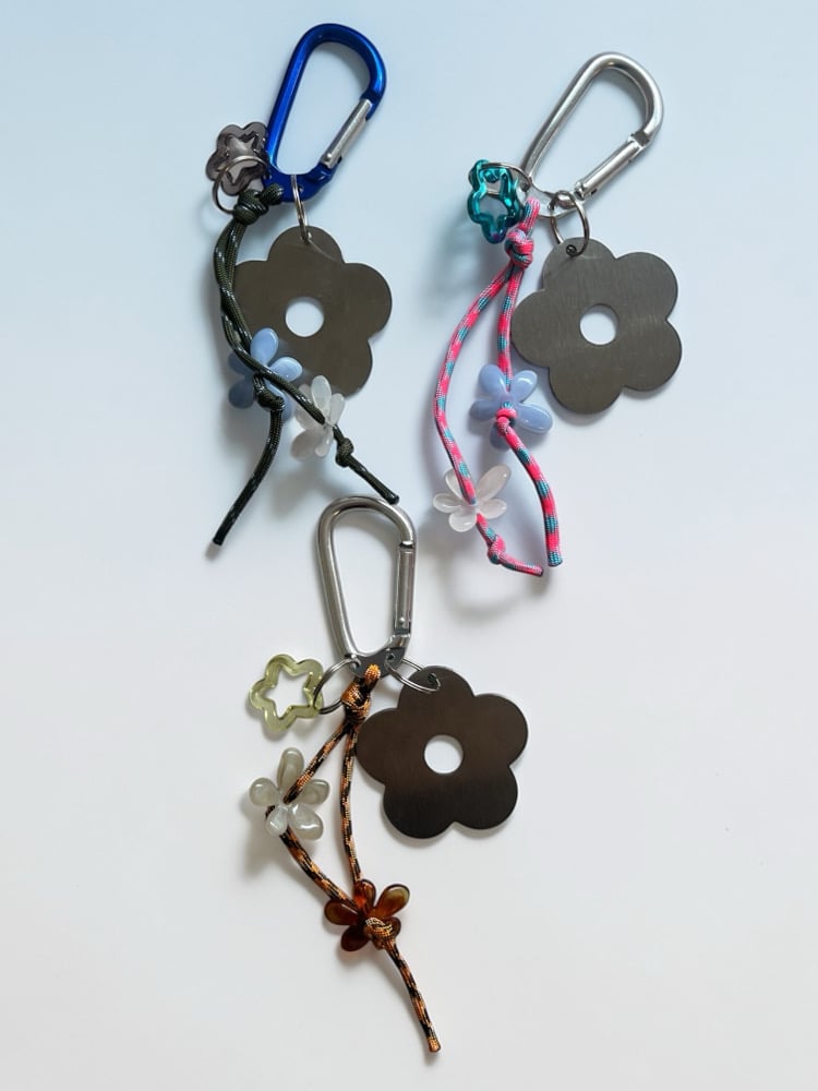 Image of Silver flower Bag Charm