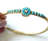 Image 1 of 18K GOLD BRACELET WITH TURQUOISE