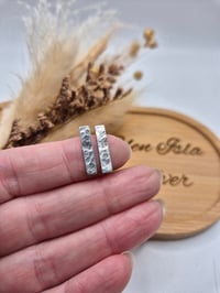 Image 4 of Hammered bar stud earrings 