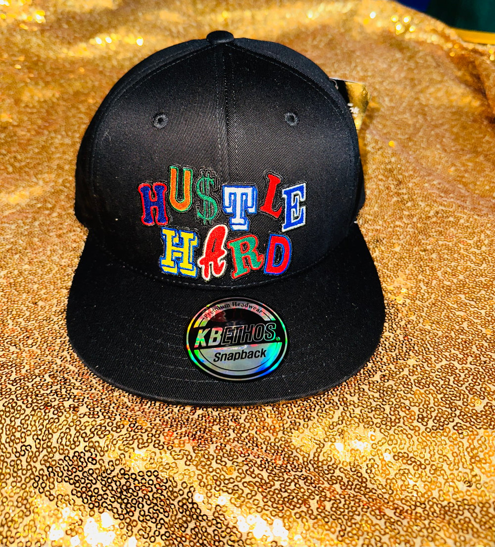 Image of Hustle hard snapback hat