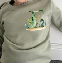 Image 1 of Dinosaur Initial Sweater