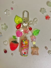 Image 1 of hello panda strawberry snack keychain