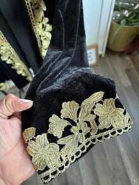 Image 3 of NWT Velour short duster with gold trim
