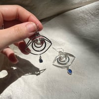 Image 4 of COBALT IRIS EARRINGS