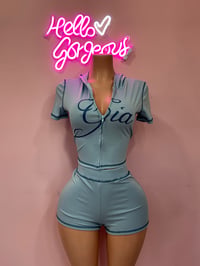 Gia- blue short set