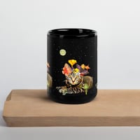 Image 3 of Frida Cat-lo - Black Glossy Mug - 2 Size Options 