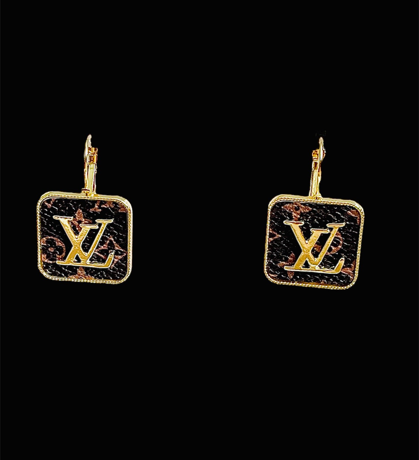 Louis Vuitton Guilloche Ear Climber Clip-On Earrings