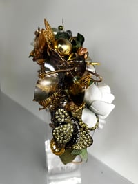 Image 2 of Bejeweled olive trinket headband 