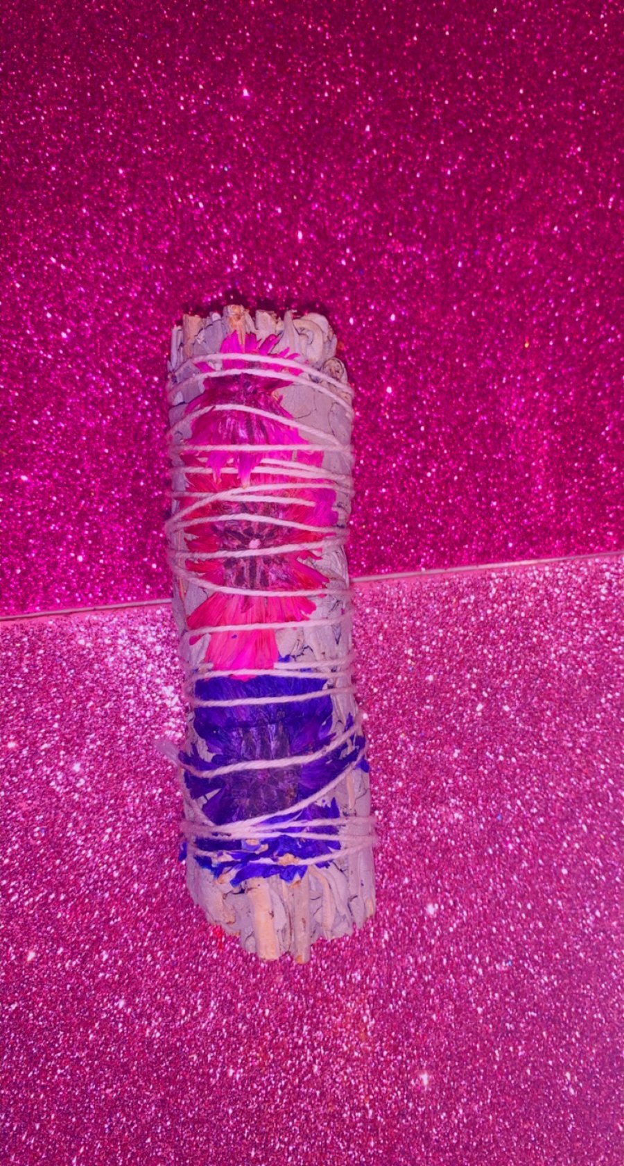 Image of  Lavender Flower Wrapped SAGE stick!