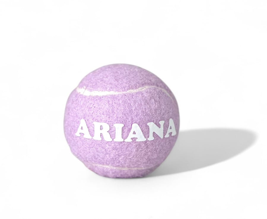Image of Personzalised Tennis Ball Toy - Lilac Purple