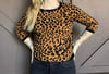 Leopard Print crew neck sweater