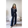 Navy and Cream Half Zip Tracksuit 