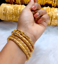 Image 3 of 4 Pieces Gold Plated Bangles Set_GPB_1219