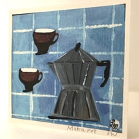 Image 5 of Small square art print -Moka pot 