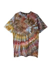 Image 2 of M Adult 100% Combed Cotton T-Shirt in Sedona Spiral Ice Dye 