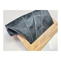 Image 2 of *NEW* Denim Leather & Timber Clutch