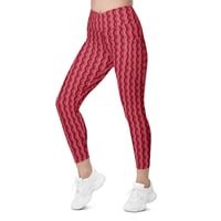 Image 1 of Red Grass Crossover Leggings with Pockets