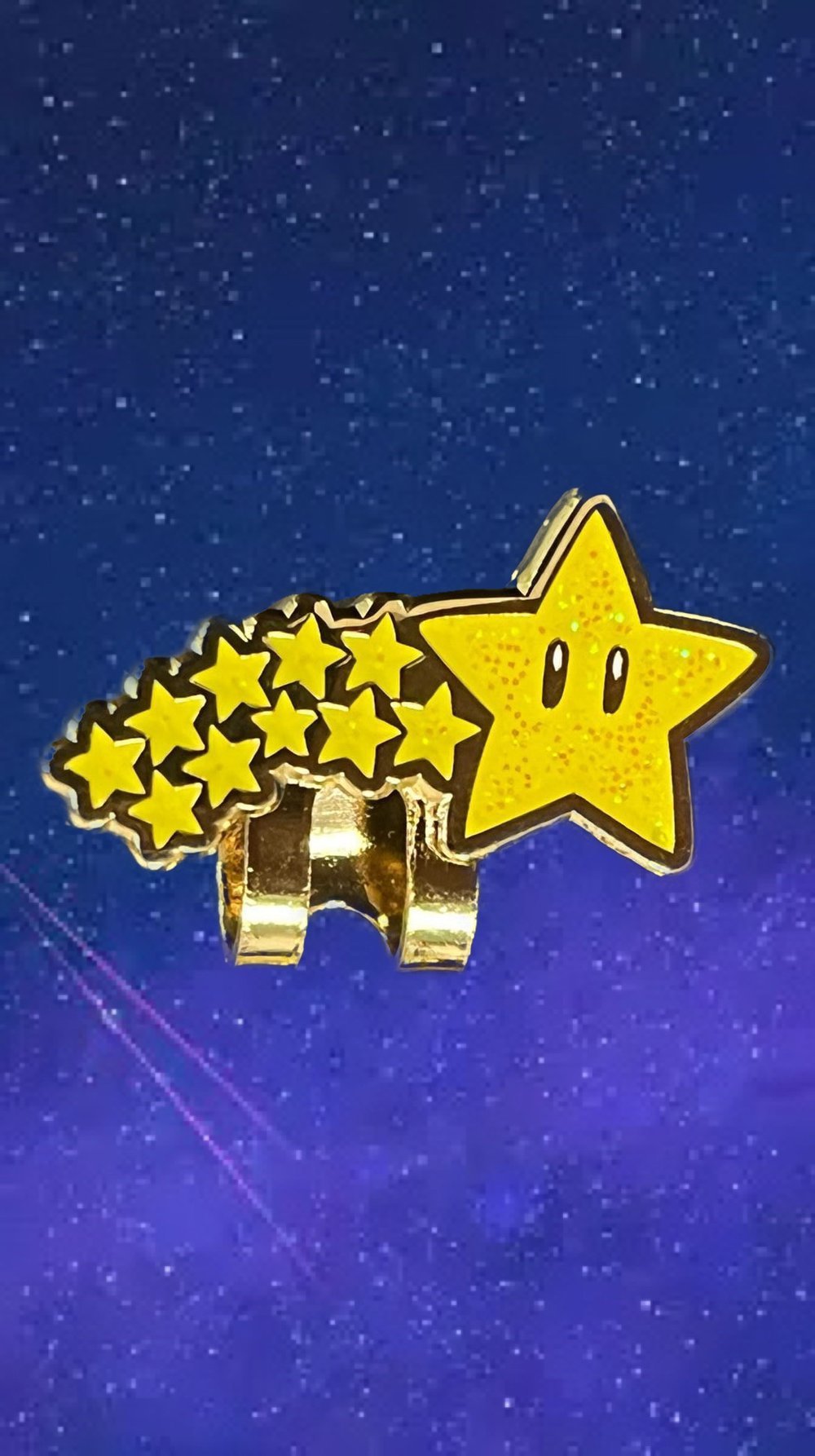 Shooting star hat clip