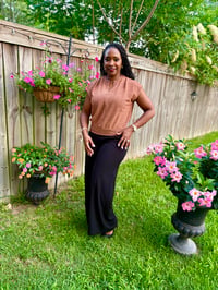 Image 4 of Dressy Blouse w/Shimmer & Elastic Waist 